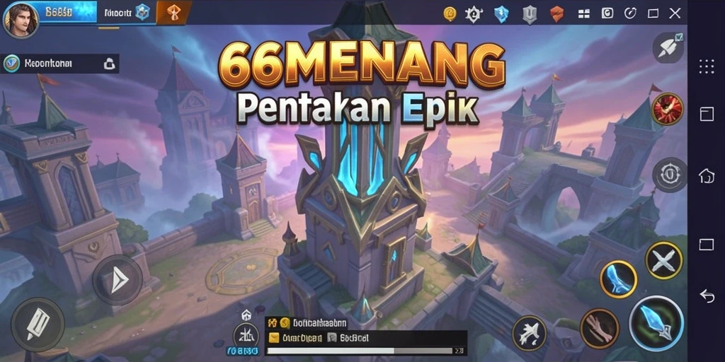 Screenshot utama 66MENANG menampilkan aksi mendebarkan Tower Defense.