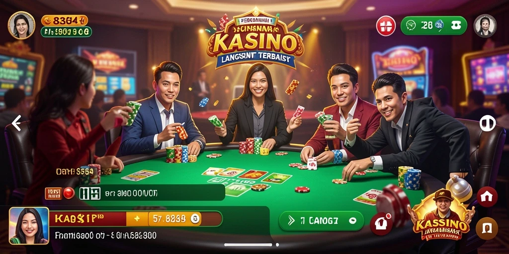 Tampilan gameplay Live Casino yang memukau dari 8364.