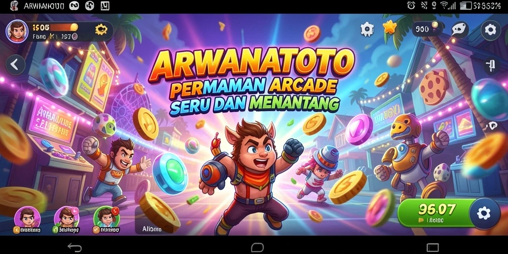 Tampilan gameplay seru dan menantang dalam ARWANATOTO.
