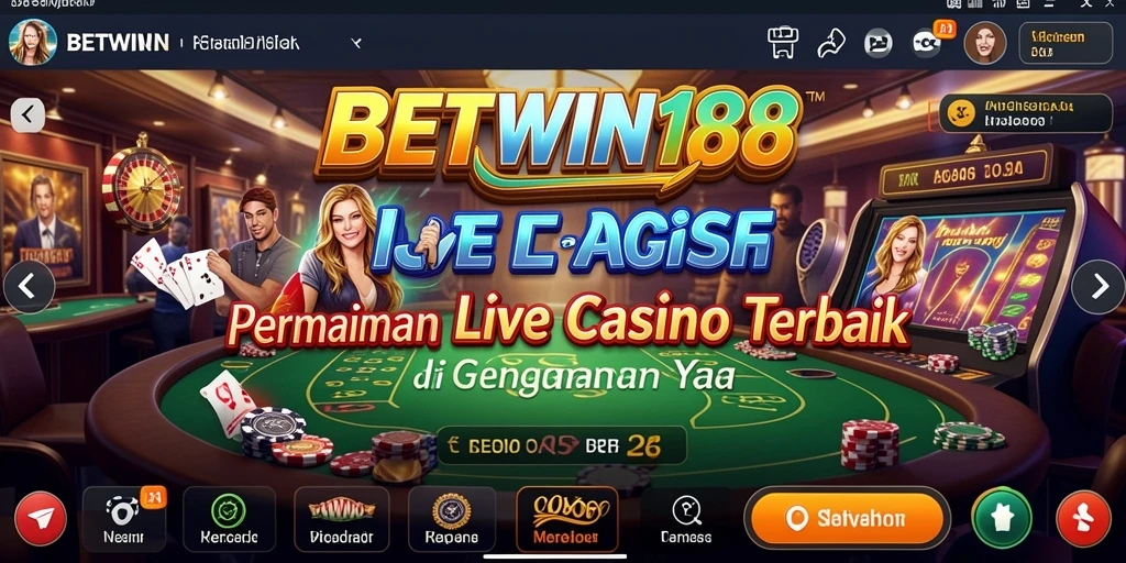 Tampilan gameplay Live Casino yang menarik dan interaktif di BETWIN188.
