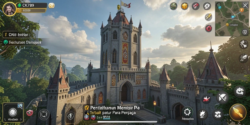 Screenshot CK789 menunjukkan gameplay menara pertahanan yang seru dan strategis.