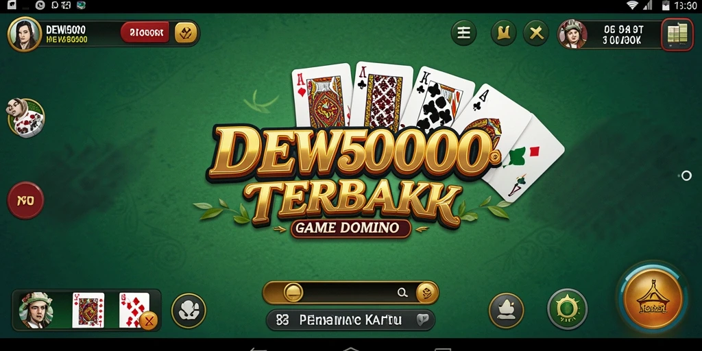 Tampilan menarik dari gameplay Domino di DEWI5000.