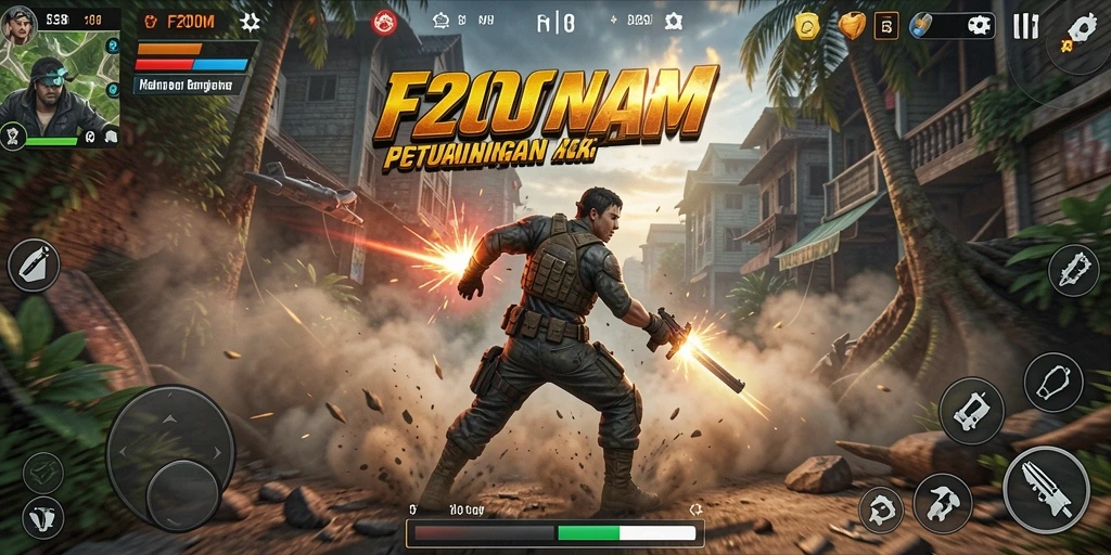 Screenshot gameplay F200M menampilkan aksi seru di dunia petualangan.