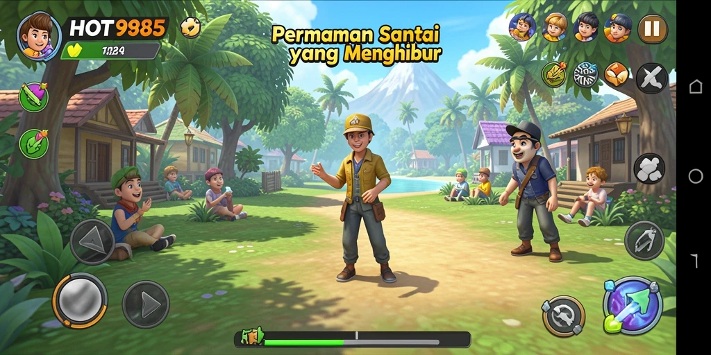 Tampilan gameplay sederhana dan menarik dari HOT985.