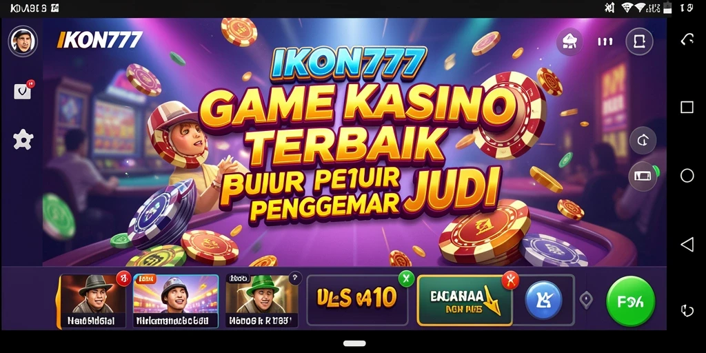 Screenshot gameplay IKON777 menampilkan suasana kasino yang hidup dan grafis memukau.