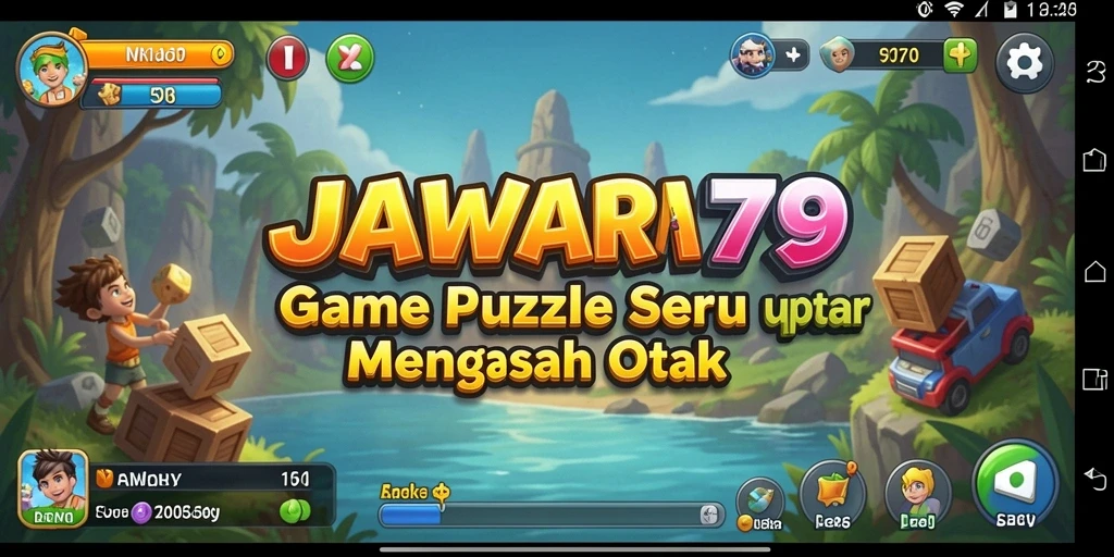 Tangkapan layar utama JAWARA79 menampilkan momen seru gameplay Puzzle.