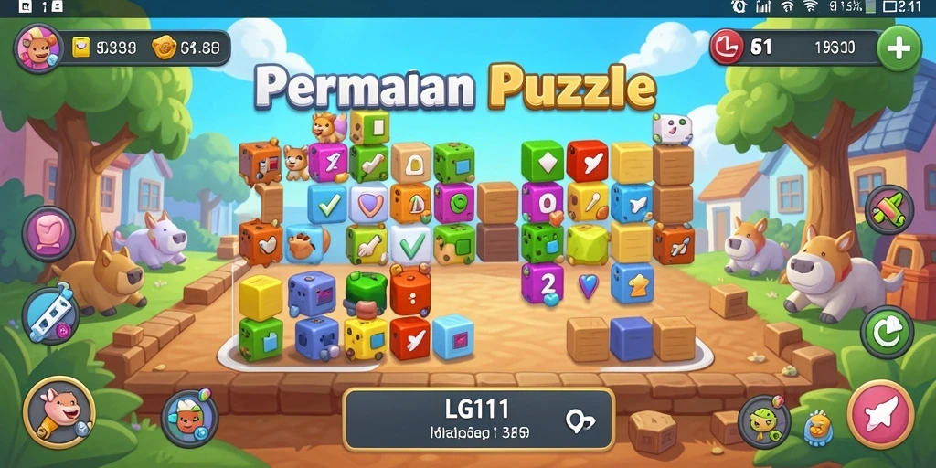 Screenshot dari gameplay seru LG111 yang menampilkan tantangan puzzle.