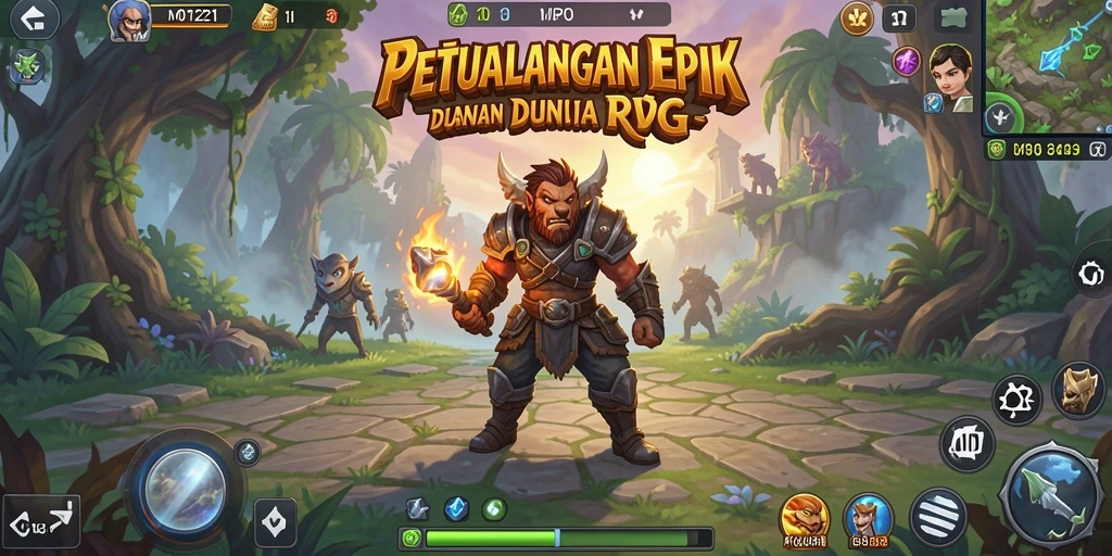 Tampilan gameplay MPO1221 dengan pertarungan yang penuh aksi dalam dunia RPG.