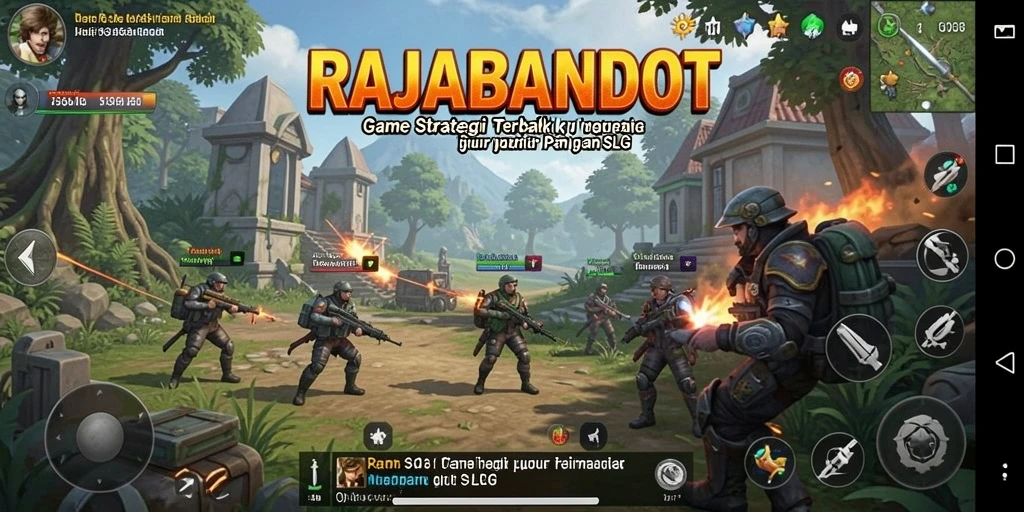 Tampilan menakjubkan dari gameplay SLG RAJABANDOT dengan berbagai strategi menarik.