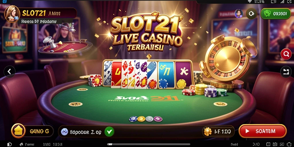 Tampilan screenshot utama SLOT21 dengan gameplay Live Casino yang menarik.