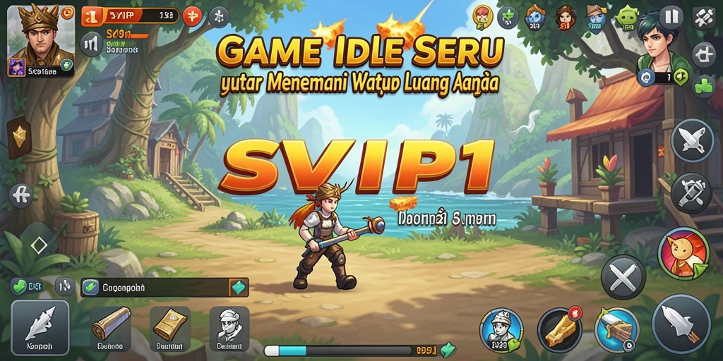 Screenshot gameplay SVIP1 menampilkan karakter lucu dan aktivitas menarik.