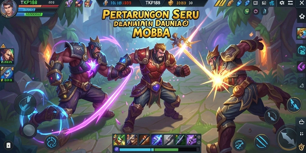 Gameplay seru dalam TKP188 MOBA yang menegangkan.